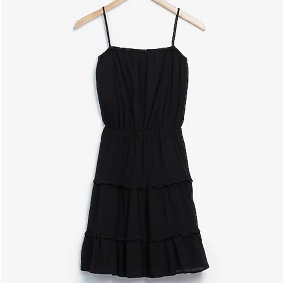 Sold- Express Tiered Square Neck Mini Dress - Picture 3 of 7